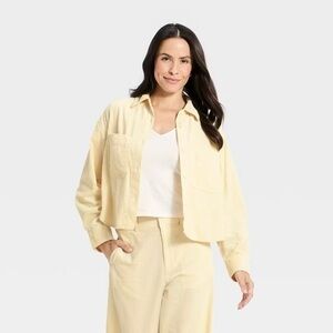 Women’s Pale Yellow Corduroy Shirt